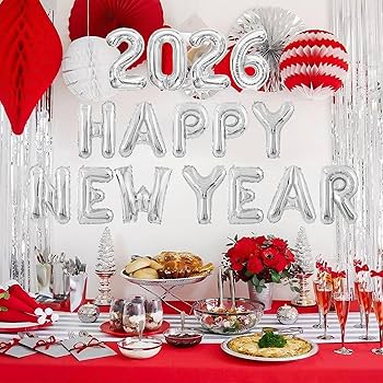 Amazon | BTZO 数字 バルーン 風船 2026 HAPPY NEW YEAR 飾り付け